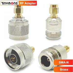 N 유형 남성 여성-SMA 여성 남성 동축 어댑터 황동 CB 라디오 안테나 커넥터 RF 동축 변환기
