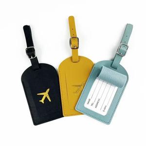 비즈니스용 스탬프 가죽 수하물 태그 | 여행 가방 주소 라벨, 수하물 탑승 케이스, 이름 ID 주소 클립