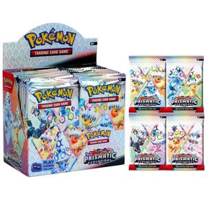 Prismatic Evolutions 360Pcs 포켓몬 카드 여행 함께 스텔라 크라운 151 울트라 프리즘 영어 부스터 배틀 트랜잭션 카드