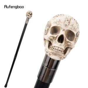 흰색 수지 해골 괴물 머리 워킹 지팡이 패션 장식 강철 스틱 신사 우아한 코스프레 지팡이 손잡이 Crosier 94cm