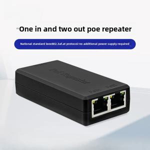 NVR IP 카메라용 IEEE 802.3af 표준이 포함된 2 포트 POE 확장기 100Mbps AP IP 음성 POE POE 범위에 대해 100미터 확장