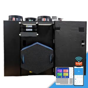 바이패스 밸런스 CO2 및 산소 수직 벽걸이형 250-500CBM Erv 회복기 환기 시스템 에너지 회수 환기