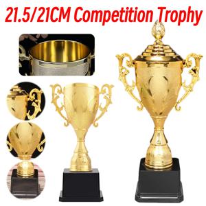 기본 트로피 컵이 포함된 개인 상 트로피 21.5/21cm 스포츠 토너먼트를 위한 플라스틱 창의적 성취 상 트로피