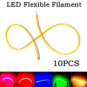 10개 LED 플렉시블 필라멘트 3V COB 에디슨 전구 램프 부품 LED 다이오드 장식 38mm 60mm 95mm 80mm 130mm 145mm 185mm 260mm 300mm