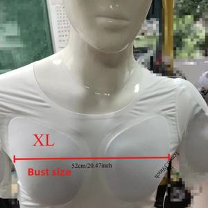 3D 가짜 근육 티셔츠 남자 코스프레 팔 가슴 속옷 파티 바디 셰이퍼 보이지 않는 복부 패드 코르셋 탑 언더 셔츠