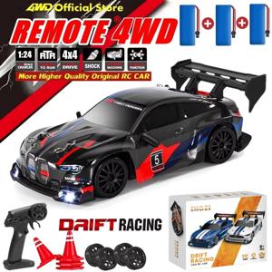 LED 원격 제어 자동차와 4WD RC 자동차 고속 빠른 드리프트 레이싱 2.4G 라디오 RTR 차량 GTRPRO 모델 장난감 어린이 어린이 선물