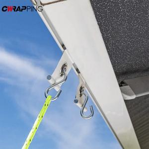 4개 S자형 캠핑 어닝 후크 클립 RV 텐트 행거 조명 행거 구멍 포함 캐러밴 캠핑카용 가정용 자동차 액세서리