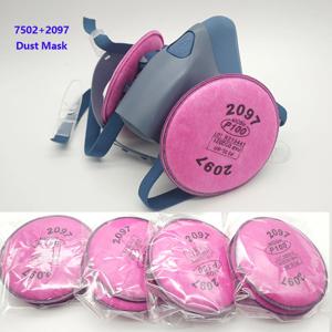 7502 실리콘 호흡기 가스 마스크, 에폭시 먼지 페인트 유기 증기 포름알데히드 용접 연삭 용 2097 필터 고글 세트 포함