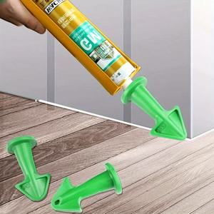 3Pcs 코킹 노즐 애플리케이터 실리콘 코킹 도구 실란트 마무리 그라우트 키트 스크레이퍼 바닥 청소 타일 먼지 주걱