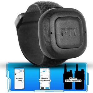 Baofeng Radio 5RM, UV-5R, UV-5G Plus 프로그래밍 가능/Bluetooth PTT 버튼(TD-H3 TD-H8용 마이크 포함)용 TIDRADIO 무선 프로그래머