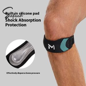 무릎 슬개골 밴드 조절 가능 실리카겔 무릎 힘줄 스트랩 보호대 무릎 패드 러닝 스포츠 사이클링 무릎 보호대