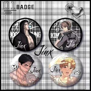 58mm 애니메이션 징크스 코스프레 의상 배지 핀 SPTE Tinplate 브로치 소품 크리스마스 선물