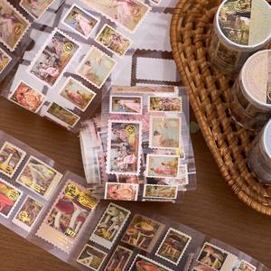 레트로 인 스탬프 브론 징 테이프 브릴리언트 스타일 시리즈 핸드북 DIY 장식 재료 스티커