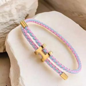 2025년 신상 트렌디하고 심플한 스테인리스 스틸 팔찌, I자형 버클 팔찌, 커플 행운의 팔찌