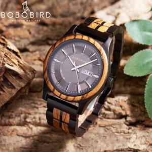 맞춤 브랜드 남성용 나무 시계 드롭쉬핑 패션 크로노그래프 쿼츠 스포츠 손목시계 BOBO BIRD 월넛 나무 시계