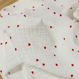 135x50cm 더블 거즈 러블리 레드 하트 베이비 코튼 원단, 수면 의류 침구 봉제 천