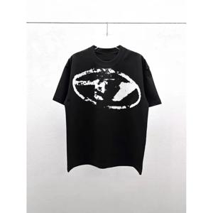 남성용 여름 100% 순면 고품질 티셔츠, 편안하고 통기성 좋은 반팔 야외용 속건 스포츠 셔츠