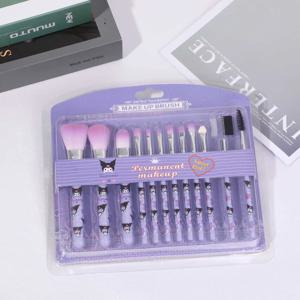 12피스 만화 쿠로미 메이크업 브러시 세트 귀여운 만화 메이크업 브러시 세트 여성 전용 메이크업 도구 얼굴 관리 세트