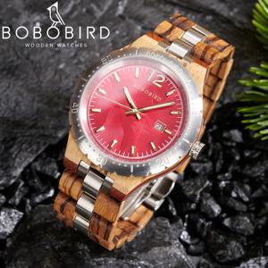 맞춤형 남성용 천연 나무 시계 BOBOBIRD 수제 쿼츠 나무 손목시계 신랑 선물용 브랜드 로고 각인 드롭쉬핑