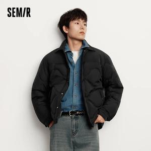 세미르 다운 재킷 남성용 겨울 80% 다운 충전 삼중 방수 셔츠 스타일 라이너 2025 신상 패치워크 패션 아우터웨어 남성복