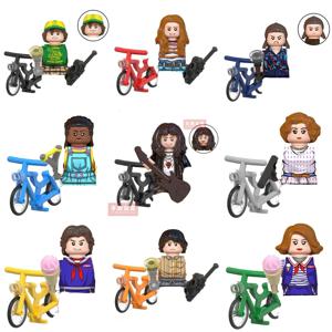 악몽같은 영화 업사이드 다운 더스틴 마이크 루카스 윌 일레븐 모델 빌딩 블록 어린이를 위한 액션 피규어 장난감