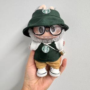 17cm 라부부 베이비 의류 커피 블라인드 박스 V1 V3 작업복 의류 교체 패션 레트로 섬세한 정장 장난감