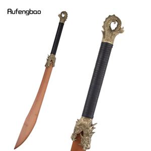 갈색 검정색 나무 검 패션 우드 마체트 장식용 코스프레 검 할로윈 메이스 지팡이 크로시어 검 장난감 106cm