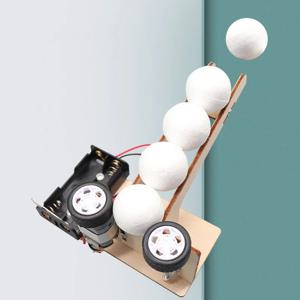 전기 공 피칭 기계 키트 어린이 DIY 과학 장난감 어린이 교육 기술 프로젝트 모델 장난감 선물