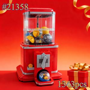 창의적인 자판기 21358 블록 세트 레고 호환 입자 크리스마스 선물용 1343개