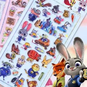 디즈니 Zootopia Judy Hopps 3차원 크리스탈 버블 스티커 Diy 전화 케이스 노트북 냉장고 장식 소녀 선물