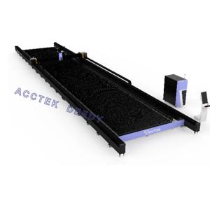   유사한 대형 포맷 파이버 레이저 절단기 12000*2000mm 그라운드 레일 단일 플랫폼 Cypcut 금속 절단용