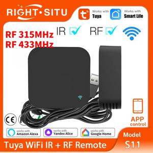 투야 IR 리모컨 RF 315MHz 433MHz 고정 코드 WiFi S11 앱 리모컨 (에어컨, 모든 TV용) 스마트라이프, 얀덱스 알렉사 지원