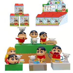 짱구는 못말려 리틀 화이트의 일상 블라인드 박스 피규어 트렌디 장난감 데스크탑 장식 인형 주변 장난감 선물