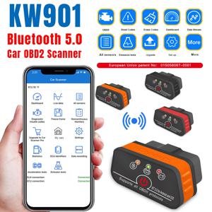 2025년 신제품 KONNWEI KW901 ELM327 V1.5 블루투스5.0 자동차 OBD2 스캐너 안드로이드/IOS 자동차 진단 도구 코드 리더 pk Vgate ICAR2