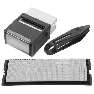 1세트 DIY 셀프 잉크 스탬프 키트 ABS 텍스트 스탬프 사무실 학교 비즈니스 주소 표시 공예용 핀셋 DIY 스탬핑 도구