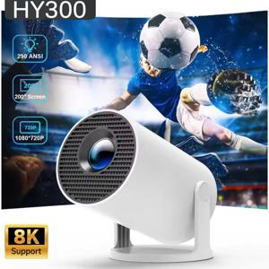 풀 HD 1080P HY300 휴대용 프로젝터 270도 회전 기술 안드로이드 iOS PC 호환 USB HDMI 입력 비디오 프로젝터