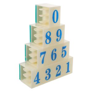 1세트 숫자 스탬프 세트 0-9 인체공학적 손잡이 코드 및 숫자 스탬퍼 비즈니스 날짜 교사 어린이 DIY 공예 활동용