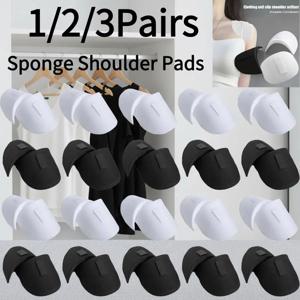 1/2/3쌍 스펀지 어깨 패드 재봉용 세트-인 어깨 패드 재킷 블레이저 티셔츠 의류 여성 남성용 칼라 스티커