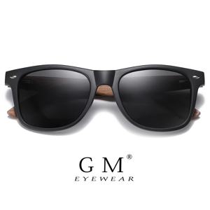 GM 환경 친화적인 레트로 호두 나무 선글라스 UV400 편광 대나무 선글라스 남성 패션 유행 안티 블루 렌즈 7061h