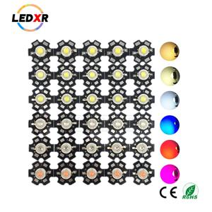 고출력 레드/옐로우/블루/그린/화이트/웜 화이트/쿨 화이트/UV/풀 스펙트럼 LED 배출 램프 + 20mm 스타 PCB, 10 개