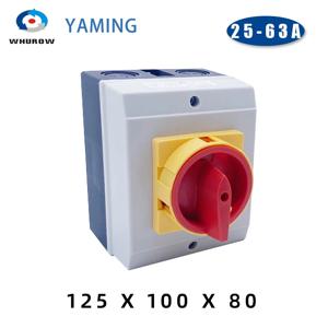 아이솔레이터 스위치 온-오프 잠금 고정 자물쇠 로터리 캠, 방수 인클로저, 690V, 두 위치, YMD11, 25A, 32A, 40A, 63A