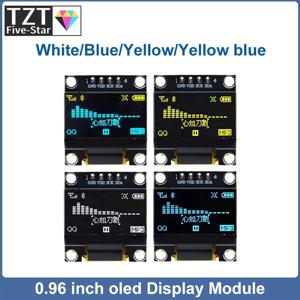 TZT ROHS 인증 0.96인치 OLED IIC 시리얼 화이트 OLED 디스플레이 모듈 128X64 I2C SSD1306 12864 LCD 스크린 보드 아두이노용