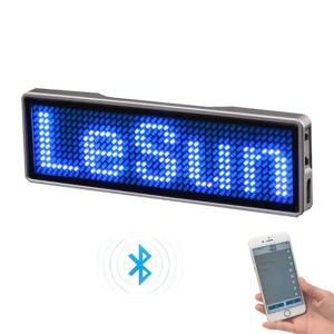 블루투스 호환 LED 이름 배지, DIY 프로그래밍 가능 스크롤링 메시지 보드, 미니 LED 디스플레이, HD 텍스트 숫자 패턴 디스플레이