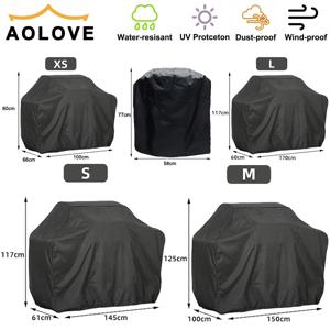 190T/210D 바베큐 그릴 바베큐 커버 방진 방수 웨버 바베큐 커버, 야외 비 보호 바베큐 커버