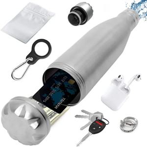 비밀 숨겨진 금고 강철 물병 안전한 돈 상자 비밀 은닉 지점은 카드 키 현금을 위한 숨겨진 금고 보관함을 할 수 있습니다