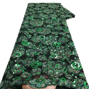 아프리카 벨벳 스팽글 레이스 원단, 나이지리아 프랑스 레이스 원단, 바느질 파티 드레스, 2025 하이 퀄리티 자수, 도매
