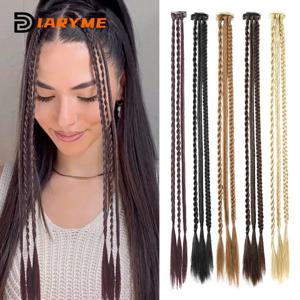 클립이 있는 합성 가발 브레이드 복싱 브레이드 향취 클립 헤어 익스텐션 더러운 브레이드 복서 브레이드 내열성 헤어피스