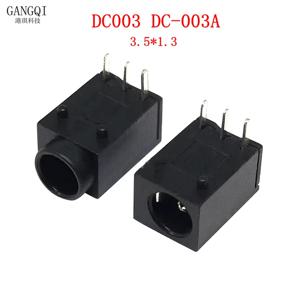 DC-003 DC-003A DC 전원 잭 플러그, 3 핀 암 소켓 커넥터, 3.5mm x 1.3mm, 10 개