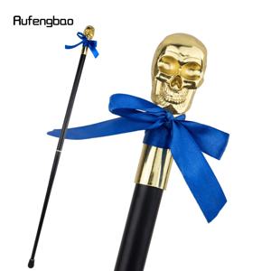 나비 넥타이와 황금 해골 머리 신사 워킹 지팡이 패션 워킹 스틱 신사 Crosier 손잡이 워킹 스틱 93cm