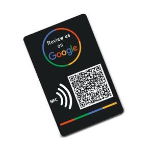 맞춤형 인쇄 NFC 및 QR 코드 명함 Google 리뷰 카드 리뷰 증가 범용 NFC 카드